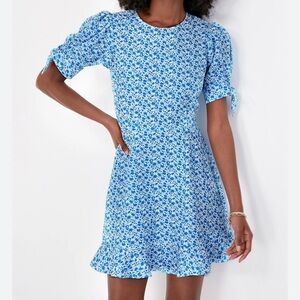 Tuckernuck Hyacinth House Dallas Mini Dress Blue and White Floral Women’s Large